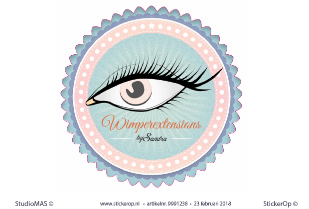 Muurstickers zakelijk gebruik - Logo Wimperextensions by Sandra