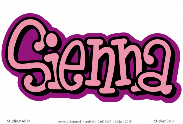 Muursticker graffiti type D - Sienna muursticker graffiti duo-colour Sienna