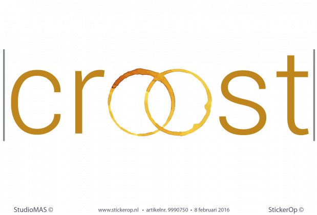 Muursticker zakelijk logo Croost
