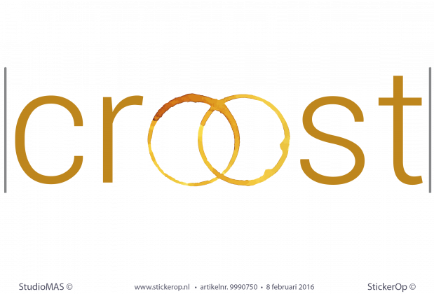 Muursticker zakelijk logo - Croost Rotterdam Muursticker zakelijk logo Croost