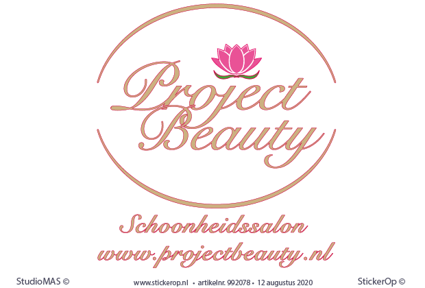 - muursticker van eigen logo - Project Beauty