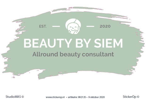 - muursticker eigen logo - Beauty by Siem