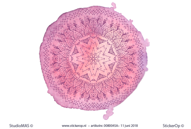 Muurstickers mindfulness - Mandala paars Muurstickers mindfulness - mandala paars