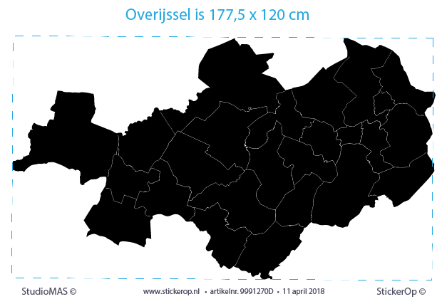 Muursticker zakelijk gebruik - provincie Overijssel - Enexis Netbeheer muursticker provincie Overijssel - Enexis netbeheer
