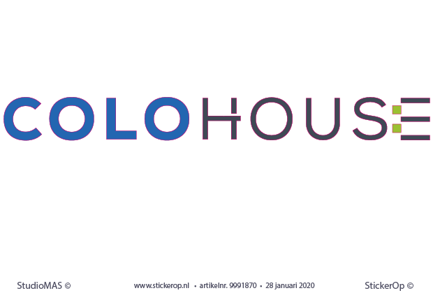 Muursticker full colour zakelijk logo - ColoHouse logo - Colo House