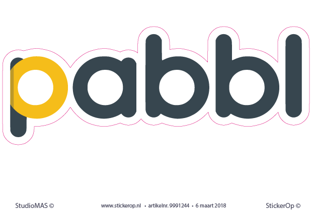 Muurstickers zakelijk gebruik - logo pabbl