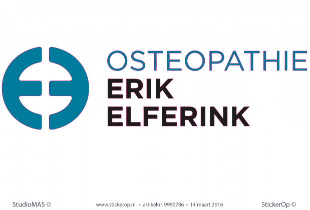 Deur-, muurstickers zakelijk logo - Osteopathie Erik Elferink muurstickers zakelijk logo Osteopathie Erik Elferink