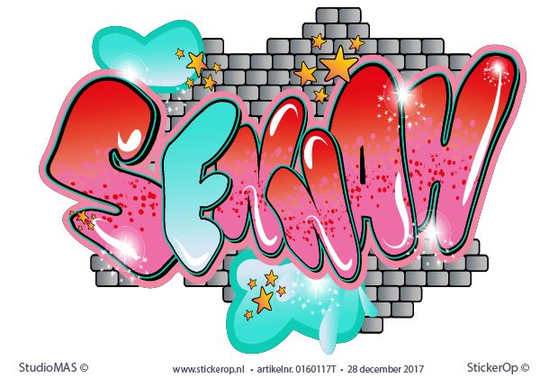 Muurstickers graffiti - Sennah