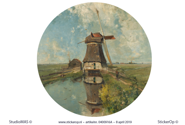 molen aan een poldervaart-Paul Joseph Constantin Gabriel-cirkel