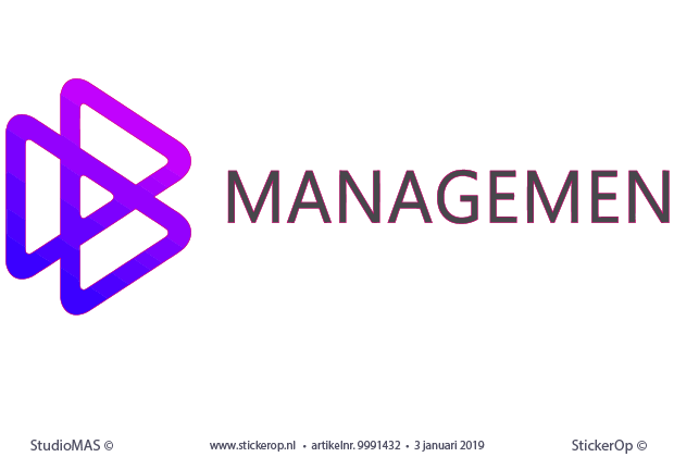 muursticker zakelijk logo - Managemen