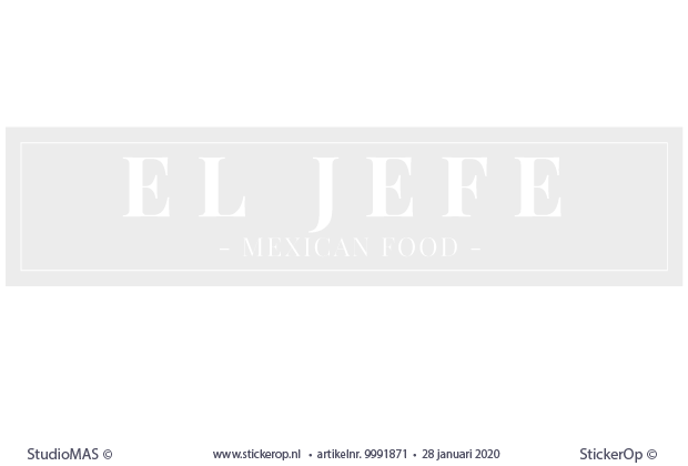 Sjabloon sticker zakelijk logo - El Jefe zakelijk logo - El Jefe