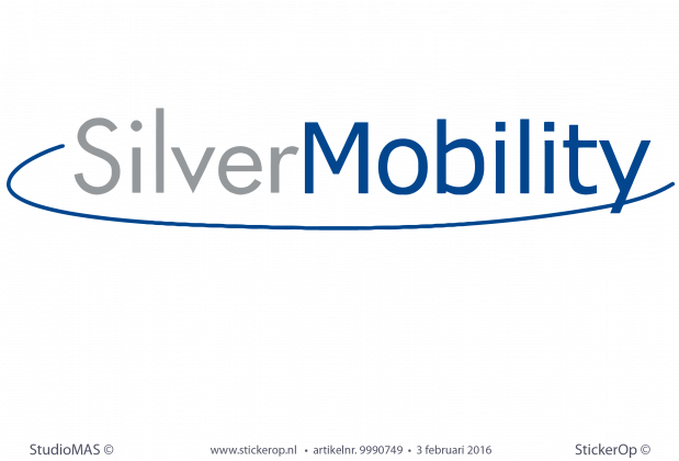 Muursticker zakelijk logo - Silver Mobility Logosticker zakelijk Silver Mobility