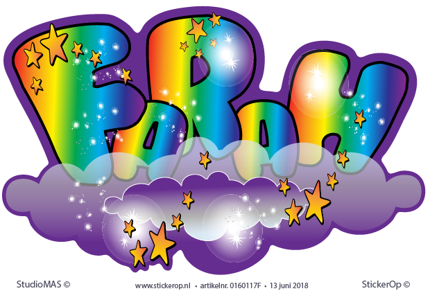 Muursticker regenboog graffiti - Farah muursticker regenboog Graffiti - Farah