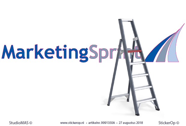 Muursticker montage logo MarketingSprint te Soest montage - Marketingsprint