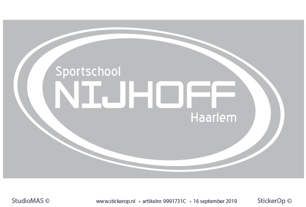 - raamsticker logo Sportschool Nijhoff