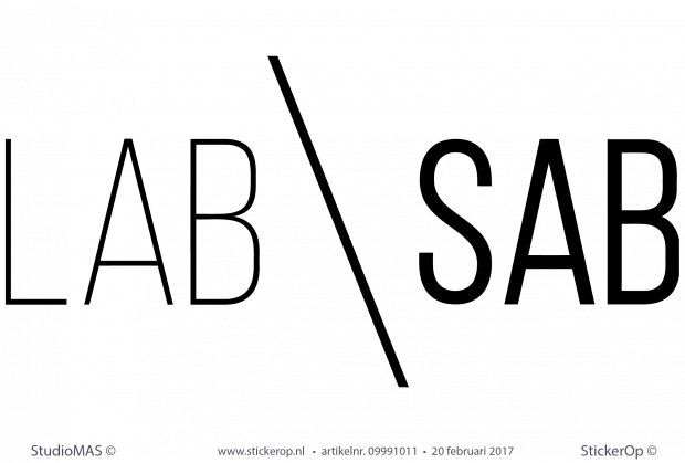 muursticker zakelijk logo LAB-SAB