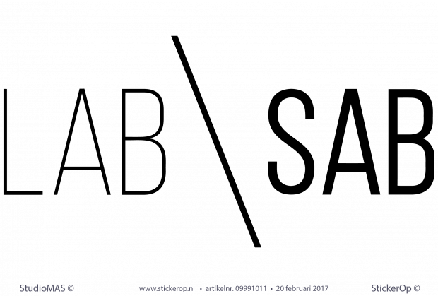 Muursticker zakelijk logo - LAB\SAB muursticker zakelijk logo LAB-SAB