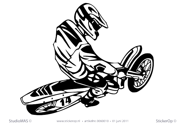 Muursticker thema muursticker motorcross07