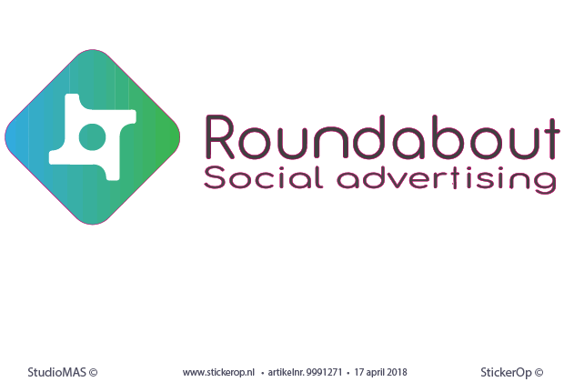 muurstickers zakelijk gebruik - logo Roundabout Social
