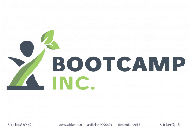 Deur-, muurstickers zakelijk logo - Bootcamp inc. muursticker zakelijk logo Bootcampinc
