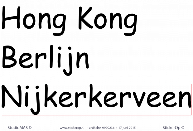 muursticker plaatsnamen