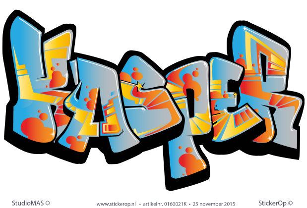 Muurstickers graffiti - Kasper muursticker graffiti Kasper