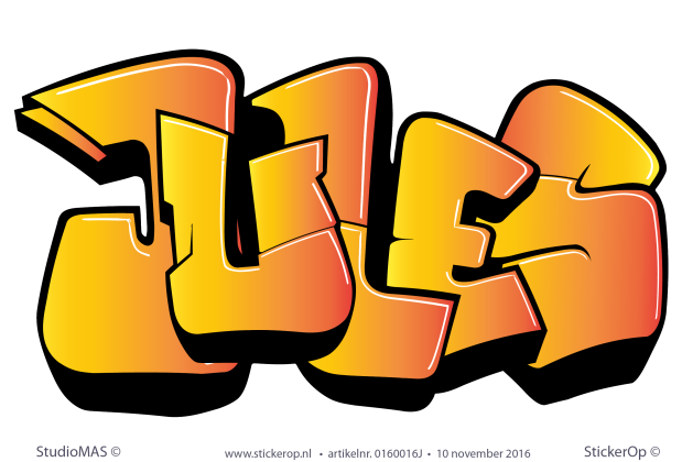Muursticker graffiti type A - Jules Muurstickers Graffiti type A Jules