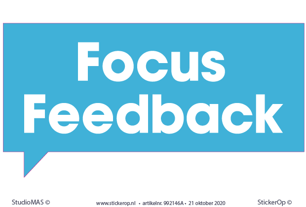- muursticker zakelijk logo - Focus Feedback