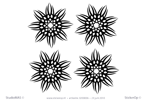 Muurstickers thema muursticker ornament 03