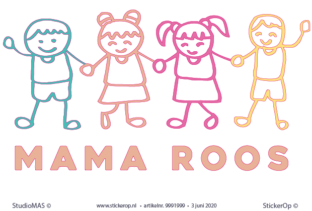 - muursticker eigen logo - Mama Roos