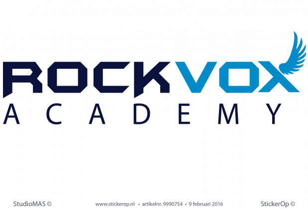 Muursticker zakelijk logo - RockVox Academy Muursticker zakelijk logo RockVox Academy