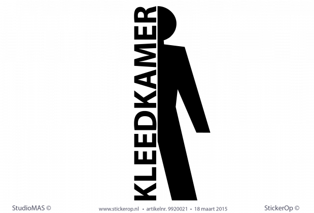 deursticker pictogram kleedkamer heren