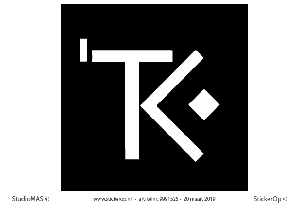 muursticker zakelijk logo - kappershuisje
