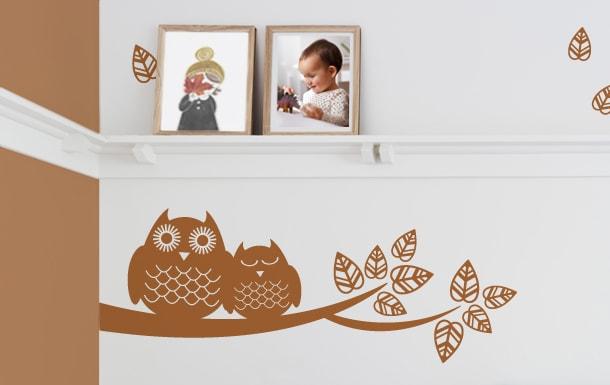 Muurstickers babykamer uiltje knappen-min