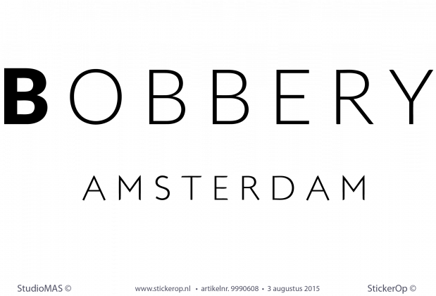 muursticker zakelijk logo Bobbery