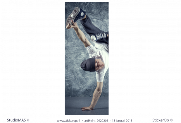 Full colour deursticker - Laura's dancer - 79 x 201 cm. fullcolour deursticker Lauras dancer