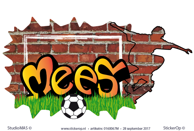 Muursticker graffiti sportieve Mees