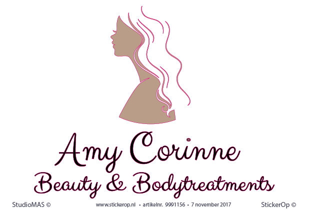 Muursticker zakelijk logo - Amy Gorinne Beauty and Bodytreatments Corinne