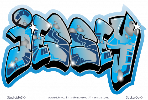Muursticker graffiti Jessey muursticker graffiti type A Jessy