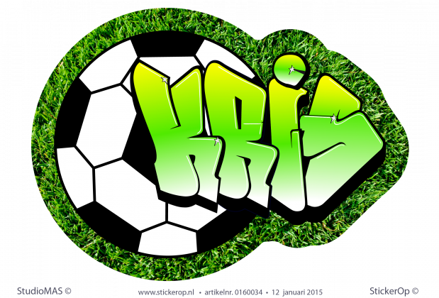 Muursticker graffiti voetbal - Kris muursticker graffiti voetbal kris