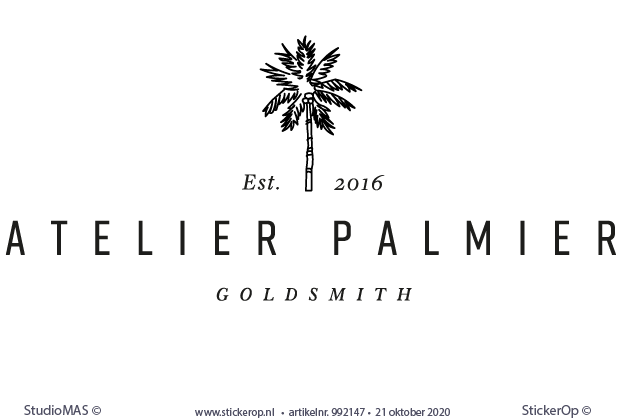 - muursticker zakelijk logo - Atelier Palmier