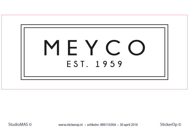 Muursticker zakelijk beursdecoratie - Meyco logo - zonder payoff