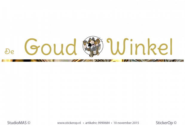 Muursticker zakelijk logo - De Goudwinkel muursticker zakelijk logo de gouwwinkel