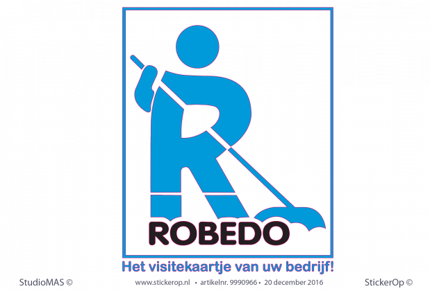 Muursticker zakelijk logo - Robedo Cleaning muursticker zakelijk logo Robedo