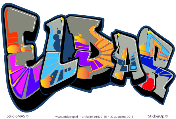 Muursticker graffiti - Eldar muursticker graffiti Eldar