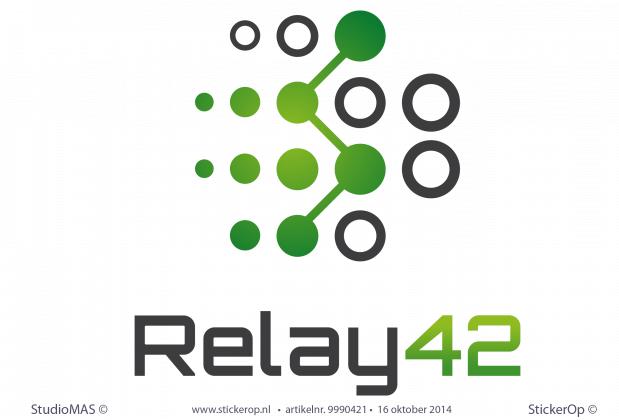 muursticker zakelijk logo Relay42