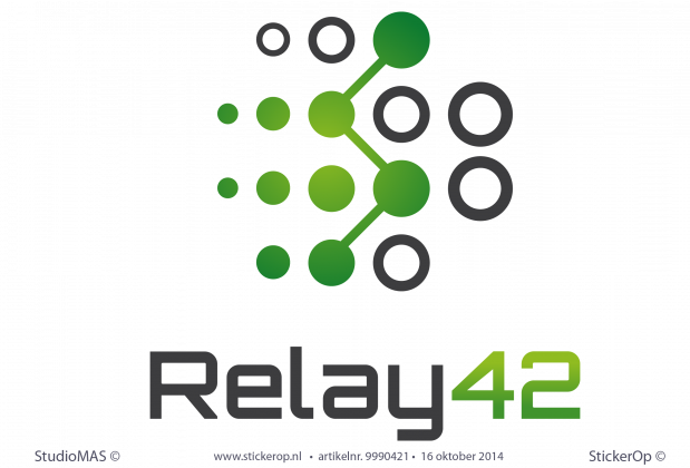 Logo Relay42 muursticker zakelijk logo Relay42