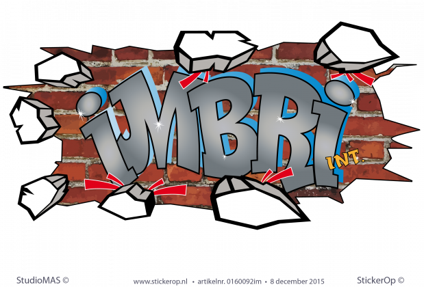 muursticker graffiti type G imbri