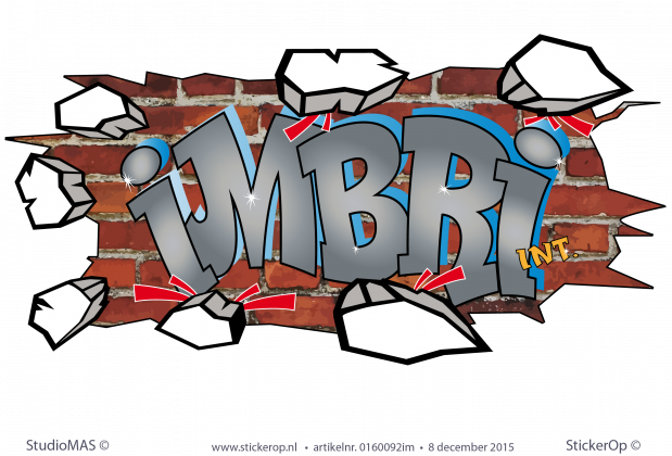 Muursticker zakelijk graffiti - Imbri International muursticker graffiti type G imbri
