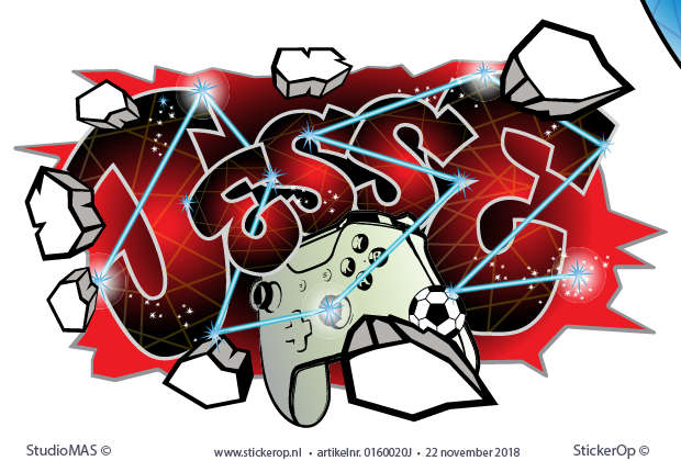 Graffiti muursticker - Jesse